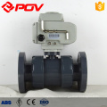 Flange Straight through UPVC Material Motorized ball valve